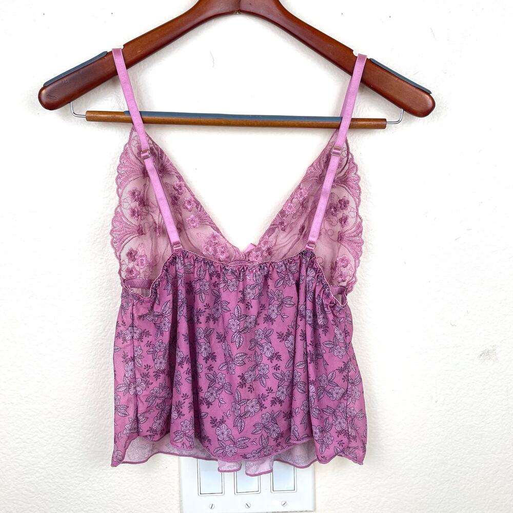 Womens Camisole Sz L Babydoll Fairy Coquette Lace Mesh Sheer Stretchy Dainty - Picture 2 of 7